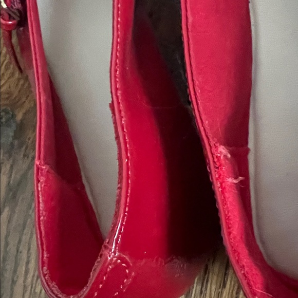 Zara Girls Red Patent Double Strap Ballerina Flats - Picture 7 of 8
